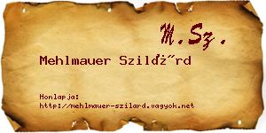 Mehlmauer Szilárd névjegykártya