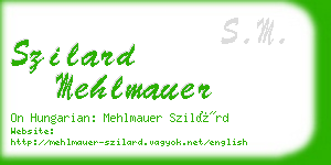 szilard mehlmauer business card